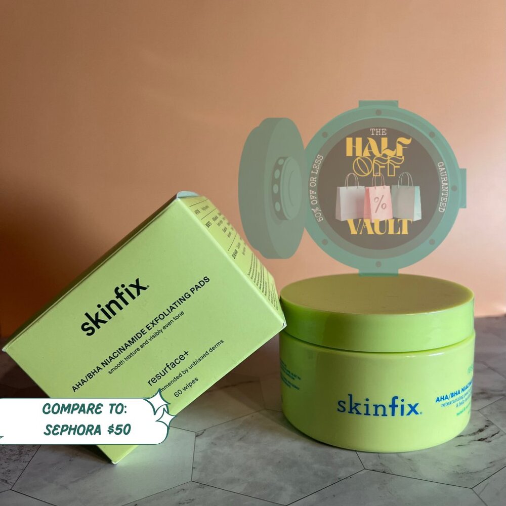 Skinfix: Resurface+ AHA/BHA Niacinamide Exfoliating Pads for Face and Targeted B